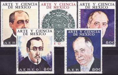 s3 Mexic 1973 - Yv.no.PA 356-60,serie completa,neuzata foto