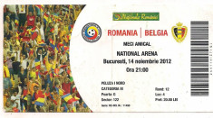 bilet de meci-ROMANIA - BELGIA 14 noiembrie 2012 foto