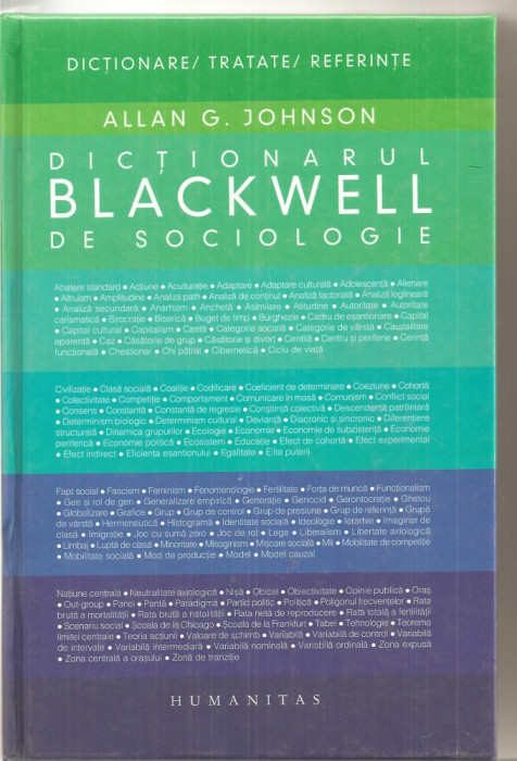 (C3984) DICTIONAR BLACKWELL DE SOCIOLOGIE DE ALLAN JOHNSON, EDITURA HUMANITAS