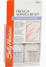 Sally Hansen Kit Manichiura French - French Shimmer - pe stoc - 30 ron - Set manichiura Frantuzeasca - contine si stickere pentru varf foto