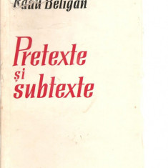 (C3995) PRETEXTE SI SUBTEXTE DE RADU BELIGAN, EDITURA MERIDIANE, 1968