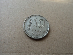 J. 10 pesos 1967 Argentina foto