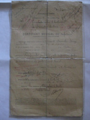 REDUCERE 10 LEI! CERTIFICAT MEDICAL DE REFORMA PENTRU GRADELE INFERIOARE DIN 1917 foto