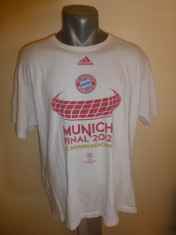 Tricou Adidas Bayern Munchen; marime XL: 60.5 cm bust, 67 cm lungime;100% bumbac foto