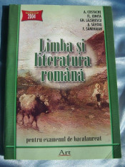 LIMBA SI LITERATURA ROMANA PENTRU EXAMENUL DE BACALAUREAT, Editura Art, 206 pagini (rezolvari, solutii, bareme, sugestii, observatii) - stare buna! foto