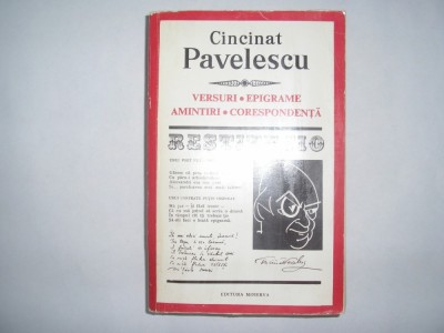 Cincinat Pavelescu Versuri,Epigrame, Corespondenta,Amintiri,s7 foto