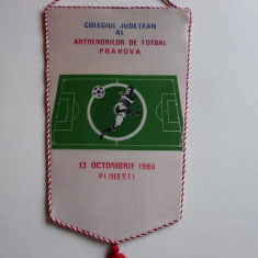 Fanion fotbal - Colegiul Judetean al Antrenorilor de Fotbal Prahova 13.10.1986 Ploiesti