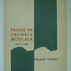 Emanoil Ciomac - Pagini de cronica muzicala