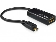 Adaptor MHL T la HDMI 1.4 M + USB micro-B M, Delock 65314 foto