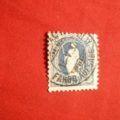 Timbru 50C albastru dant.11 3/4 ,1882 Elvetia ,stamp.