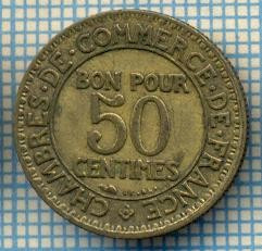 1694 MONEDA - FRANTA - 50 CENTIMES - anul 1922(Camera de Comert a Frantei) -starea care se vede foto