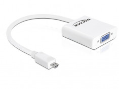 Adaptor micro HDMI D la VGA T - M, Delock 65347 foto