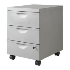 Corp cu 3 sertare Ikea Erik (cubicul de birou) gri argintiu foto
