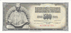 Bancnota Iugoslavia 500 Dinari 1981 - P91b UNC foto