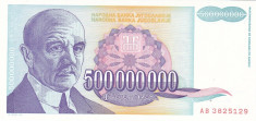 Bancnota Iugoslavia 500.000.000 Dinari 1993 - P134 UNC foto