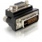 Adaptor VGA M la DVI 29 pini T unghi dreapta 90&amp;amp;amp;amp;deg;, Delock 65172