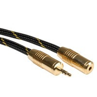 Cablu audio Jack 3.5mm prelungitor T - M ecranat 5m, Roline 11.09.4755 foto