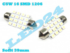 LED-URI AUTO BEC LED - C5W C10W SOFIT FESTOON 16 SMD 39 MM PLAFONIERA, NUMAR foto