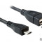 Cablu USB micro B la USB A T-M OTG 50 cm, Delock 83183