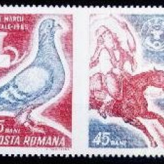 Romania 1965 - Ziua marcii 3v.serie completa,neuzata