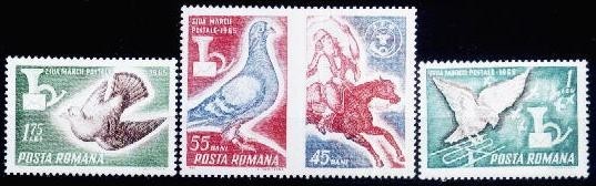 Romania 1965 - Ziua marcii 3v.serie completa,neuzata
