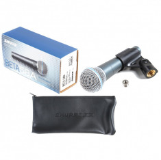 MICROFON PROFESIONAL SHURE BETA 58A+NUCA STATIV+CABLU+BORSETA SHURE. SIGILAT. foto