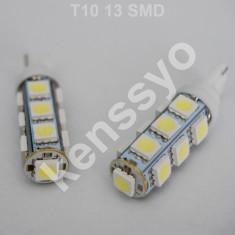 LED - W5W T10 13 SMD , POZITIE, PLAFONIERA, NUMAR, LED-URI AUTO ,BEC foto