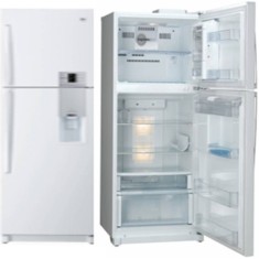 LG Frigider 180M inaltime cu 86CM latime 545L capacitate Total No-Frost Dozator apa pe usa Odorizator Afisaj LED culoare ALB foto