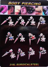 Piercing buric,ureche,spanceana otel chirurgical OFERTA limitata foto