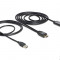 Cablu HDMI la IPad 30 pin T - T + USB A T 2 m, Delock 83280