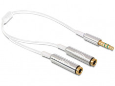 Cablu audio stereo jack 3.5 T la 2 X jack 3.5 M, Delock 65355 foto