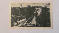 CY - Ilustrata Pucioasa &amp;quot;Monumentul&amp;quot;, circulata 1934, timbre si stampile foto