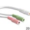 Adaptor Stereo jack tata 3.5 mm la 2 x Stereo jack 3.5 M 4 pini, Delock 65447