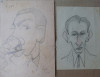 2 caricaturi de Rascu Gelu , pictorconsacrat din C-lung Moldovenesc, Bucovina, Scene gen, Cerneala, Impresionism