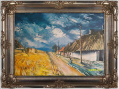 Tablou poza -Maurice de Vlaminck (1876-1958) &amp;quot;Thatched Cottages&amp;quot; foto