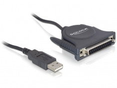 Cablu convertor USB - paralel, DB25 Mama, Delock 61509 foto