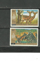RUANDA 1972 - ANIMALE SALBATICE DIN AFRICA, 2 timbre nestampilate B94 foto