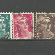 FRANTA 1945 - MARIANNE de GANDON, 4 timbre stampilate B10