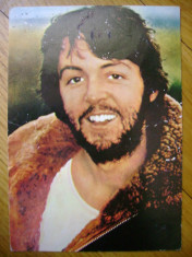 Carte postala Paul McCartney The Beatles anii 1970 razand ACIN Casa Filmului necirculata foto