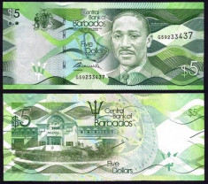 !!! BARBADOS - 5 DOLARI 2013 - P NEW - UNC foto