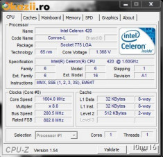 Intel Celeron 420 , 1.6Ghz foto
