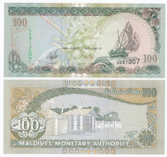 !!! MALDIVE - 100 RUFIYAA 2000 - P 22b - UNC foto
