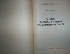 Metodica predarii si a studiului instrumentelor cu coarde,Gheorghe Iarosevici foto