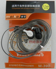 Casti Meike M-390 stereo Dop silicon pentru Tableta telefon MP3 Player - NOI foto