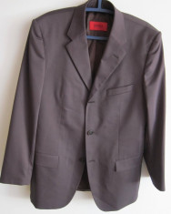 Sacou barbati HUGO BOSS, marimea 48, original, maro, cambrat, slim fit - DE SUPER CLASA!!! foto