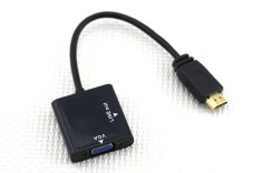 Convertor HDMI la VGA + iesire audio Jack 3,5mm foto