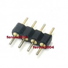 Conector MALE cu 4 pini pentru benzile cu led RGB 1210, 3528, 5050 si altele foto