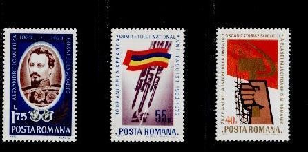 Romania 1973 Aniversari III serie completa neuzata