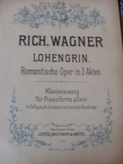 RICHARD WAGNER - LOHENGRIN (opera romantica in 3 acte) - partitura foto