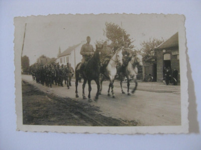 REDUCERE 25 LEI! UNICAT! FOTOGRAFIE ORIGINALA COLECTIE MILITARI WEHRMACHT,CU STAMPILA VULTURULUI NAZIST PE VERSO foto